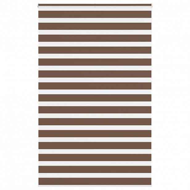 vidaXL Zebra roleta hnědá 145x230 cm šířka látky 140,9 cm polyester