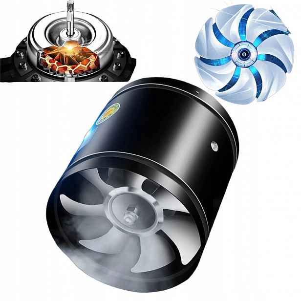Efektivní Ventilátor 150 MM 500 M³/h 40 Db Do Sklepů Supermarketů