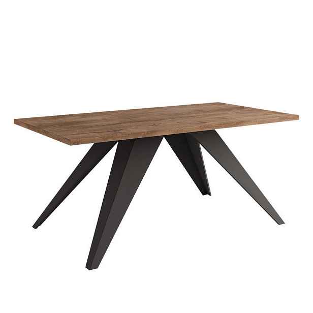 Idohome KONFERENČNÍ STOLEK AIRA 120/60/48 cm obdélníkový, černý / dub Lefkas