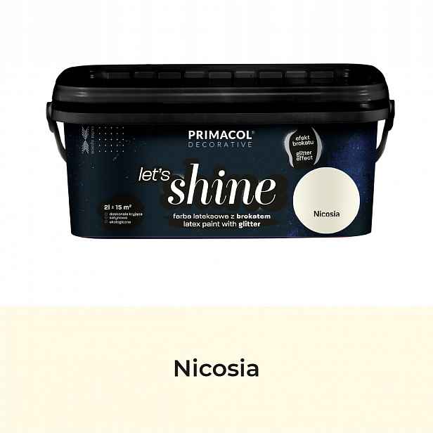 Primacol Let's Shine Barva Se Třpytkami Nicosia 2L Krémová