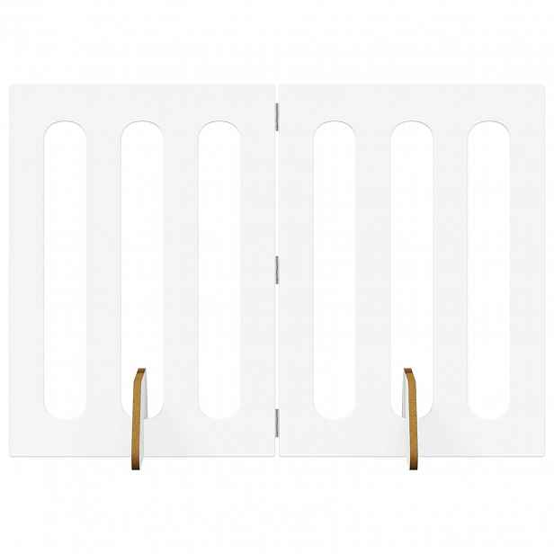 vidaXL Skládací plot pro domácí mazlíčky 2 ks Bílá 100,5 x 38 x 70 cm