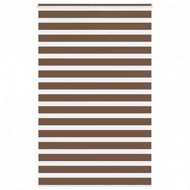 vidaXL Zebra roleta hnědá 150x230 cm šířka látky 145,9 cm polyester