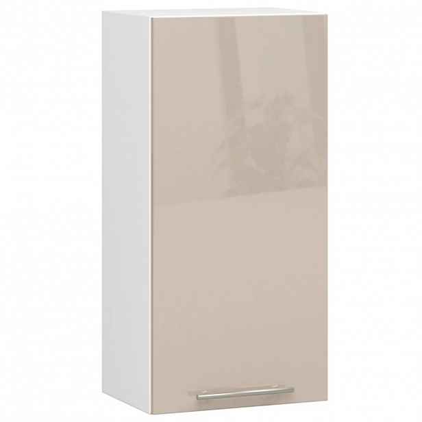 Horní kuchyňská skříňka 40 cm VERMINA - bílá / cappuccino lesklá