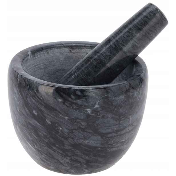 Mramorový hmoždíř s tloučkem 12 cm Černý, H&l