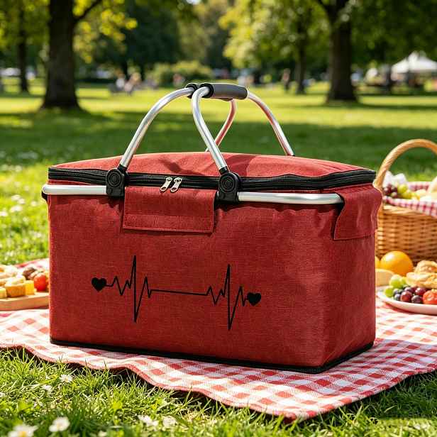 TEMU 1 ks Venkovní izolovaný piknikový koš, skládací pikniková taška, přenosný bento koš, venkovní cestovní a obědový izolovaný box na jídlo, vhodný