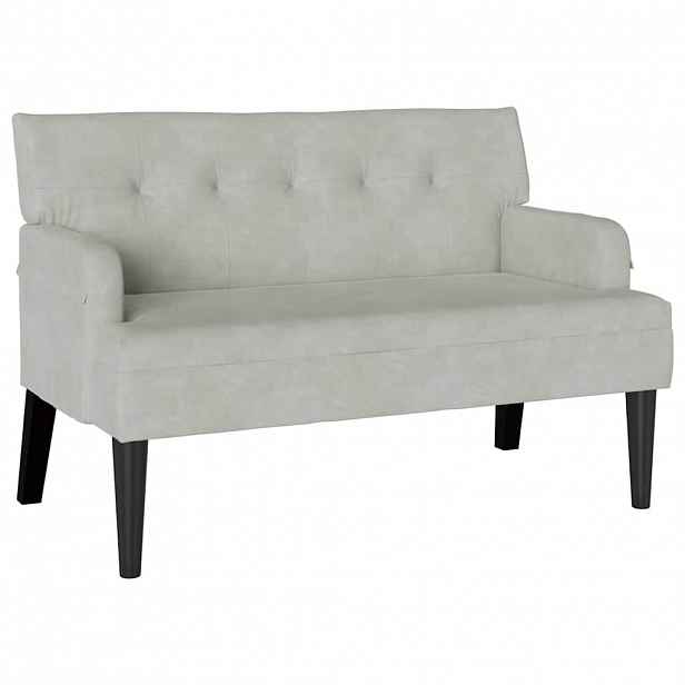 vidaXL Chesterfield lavice Světle šedá 112 x 65,5 x 75 cm samet
