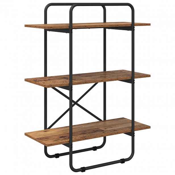 vidaXL Knihovna 3 úrovní 60 x 35 x 105 cm PB Dubové dřevo