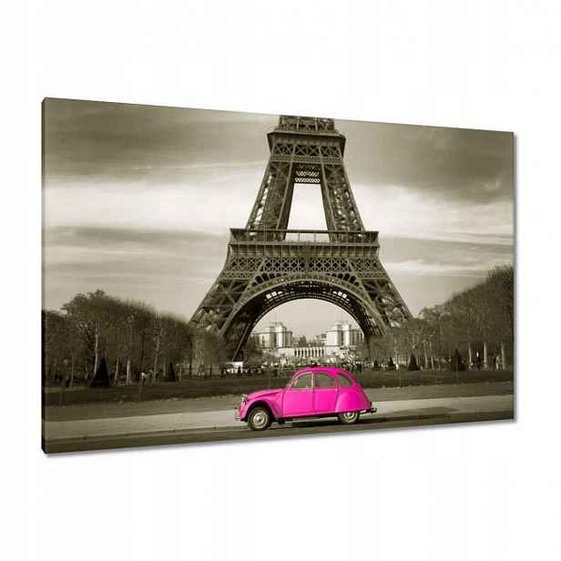 Obrazy 120x80 Růžový Citroen v Paříži