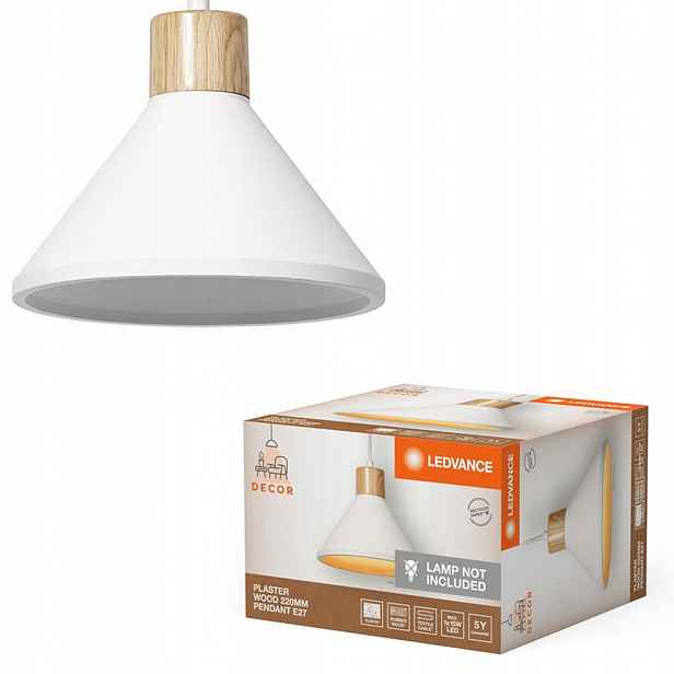 Závěsné Stropní Svítidlo Dekorativní E27 Převis Bílý Hnědý Decor Ledvance
