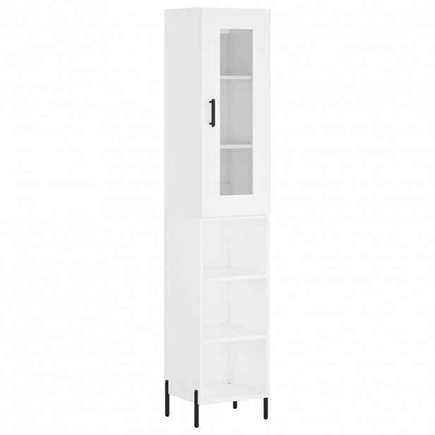 vidaXL Skříň highboard bílá 34,5 x 34 x 180 cm kompozitní dřevo