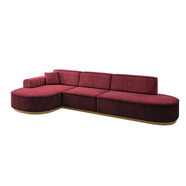 ALTDECOR ROHOVÁ SEDAČKA s otomanem, levá MARI-L2-v2 328x171x83 Bordó Velur