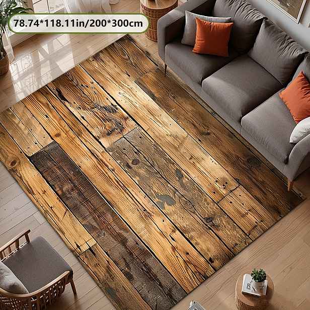 TEMU [Zlatý diamantový samet a 800 g na metr čtvereční a špičatá plastová základna] [Venkovní koberec] Potištěný koberec, 2D potiskovaný koberec,