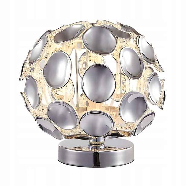 Chromová stolní lampa s dekorativní glamour kuličkou do ložnice obývacího pokoje Reality