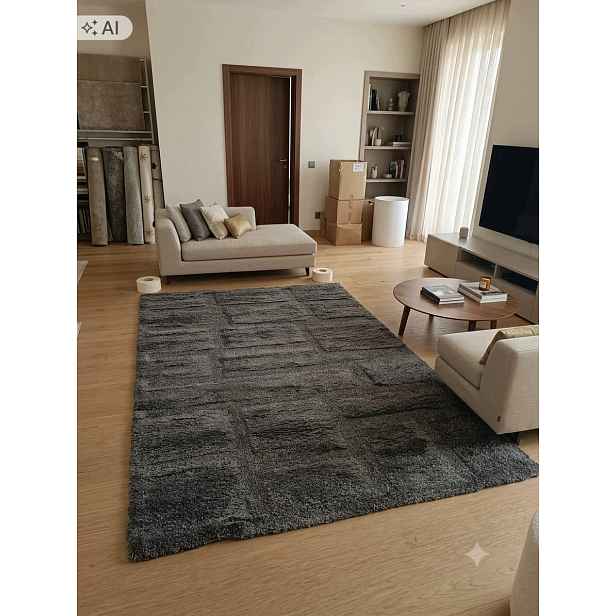Koberec do obývacího pokoje 160 x 230 cm, vícebarevný, měkký vlas, plyšový