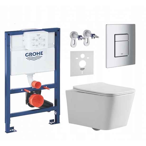 7v1 Wc Podomítkový Set Stelaz Grohe 820 mm Wc Mísa Tornado Tlačítko