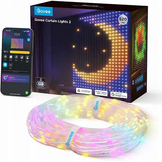 Světelný Závěs Osvětlení Rgb Govee 520 Led Lampy Rgbic IP65 Set