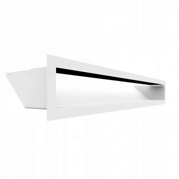 Ventilační krbová mřížka Luft pro krb Sf 90x600 bílá 9x60 kovová