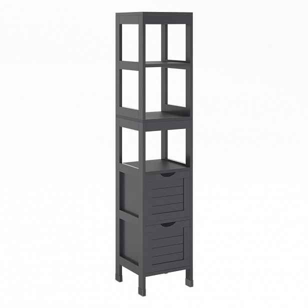 Vicco KOUPELNOVÁ SKŘÍŇKA Vilda Šedá 30 x 144 cm se 2 zásuvkami