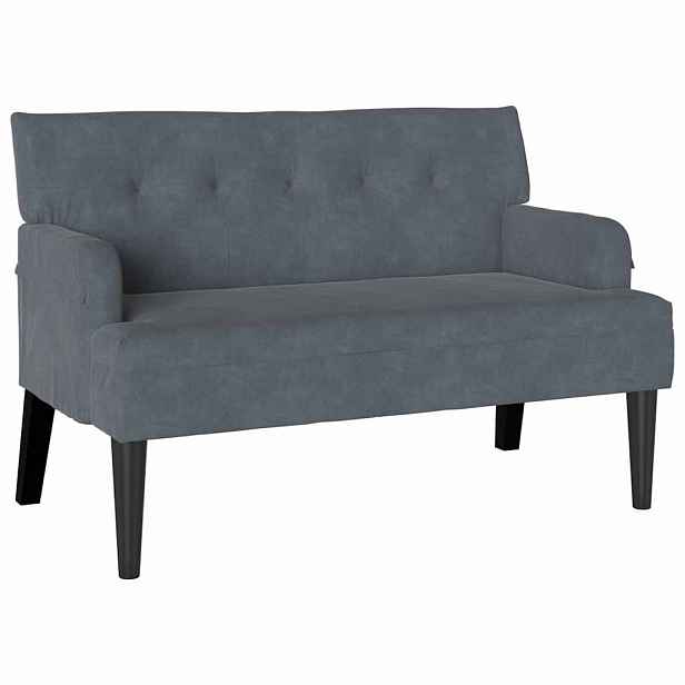 vidaXL Chesterfield lavice Tmavě šedá 112 x 65,5 x 75 cm samet