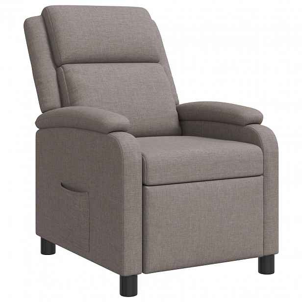 vidaXL Křeslo s funkcí ležení Taupe Textil