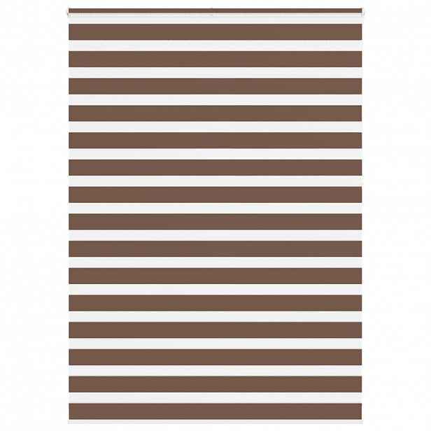 vidaXL Zebra roleta hnědá 160x230 cm šířka látky 155,9 cm polyester