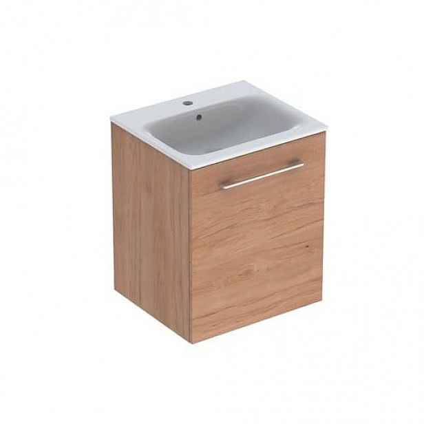 Koupelnová skříňka s umyvadlem Geberit Selnova 55x50,2x65,2 cm ořech hickory světlý 501.251.00.1