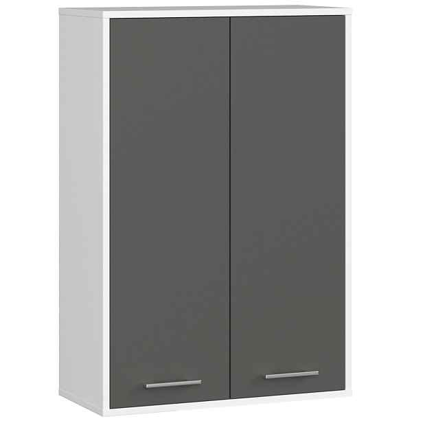 Ak furniture Závěsná koupelnová skříňka Fin W64 64 cm bílá/grafit