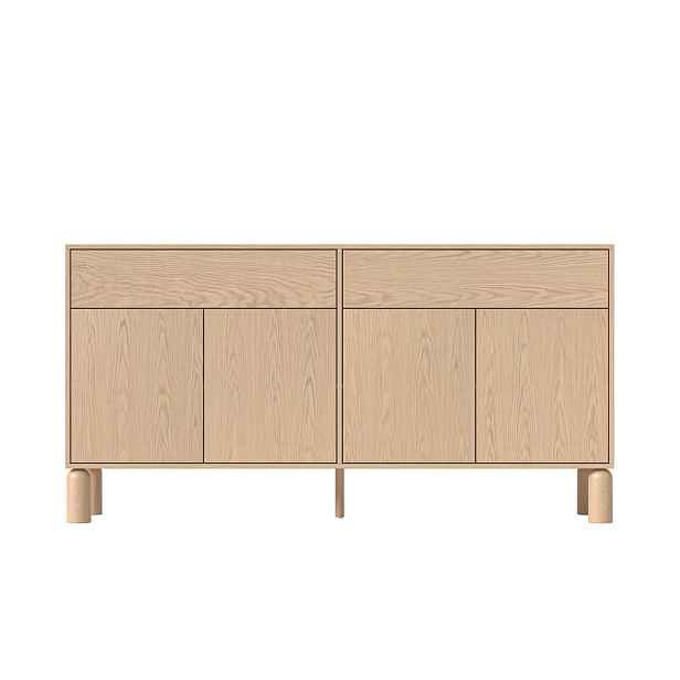 Idohome ŠIROKÁ KOMODA SENA 180/40/91 cm, dub Bookmatch