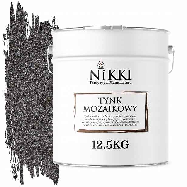 Mozaiková Pryskyřičná Omítka 12,5 Kg Vnitřní Vnější Šedá Tmavá M45 Ozdobná
