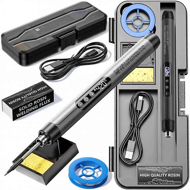 Sada Bezdrátová Odporová Páječka Hrot Usb-c Akumulátorová