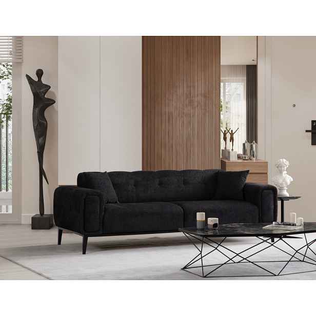 Trojmístná rozkládací pohovka Athena 3 Seater - Black