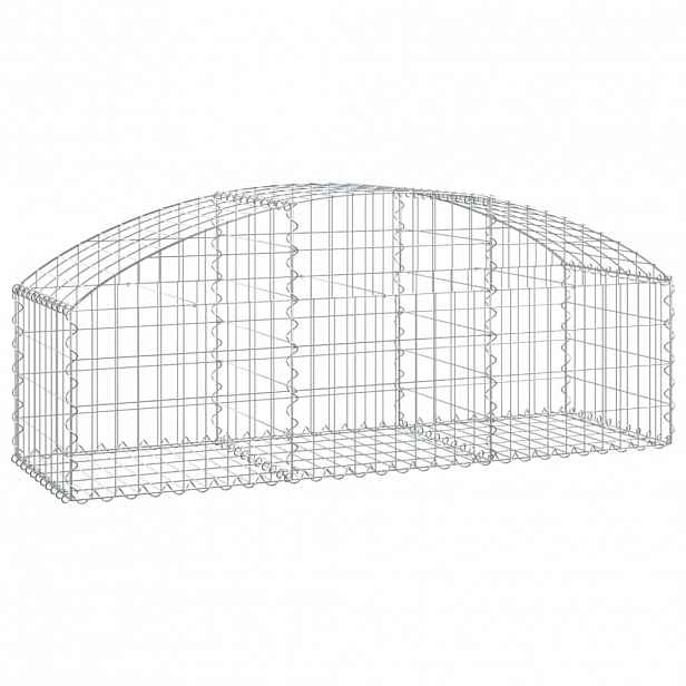 vidaXL Klenutý gabionový koš 150 x 50 x 40/60 cm pozinkované železo