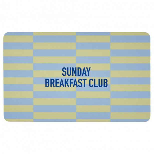 Butlers BREAD N' BUTTER Snídaňové prkénko "Sunday Breakfast Club" - žlutá/modrá