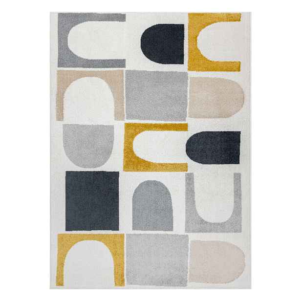 Kusový koberec Fusion 0213 white/yellow, 80x150, vícebarevná, kancelář, Dywany Łuszczów