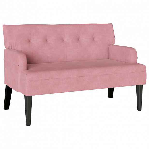 vidaXL Chesterfield lavice Růžová 112 x 65,5 x 75 cm samet
