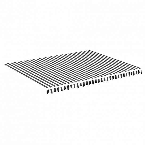 vidaXL Náhradní plachta na markýzu antracitová a bílá 450 x 350 cm polyesterová