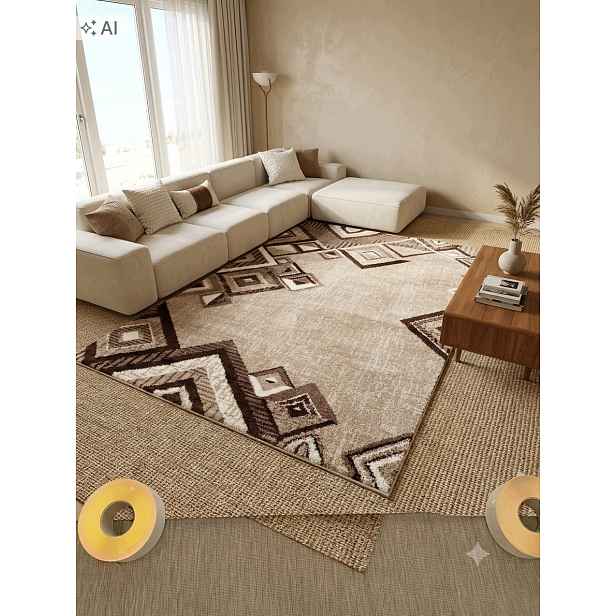 Koberec do obývacího pokoje 160 x 230 cm, vícebarevný, měkký vlas, plyšový