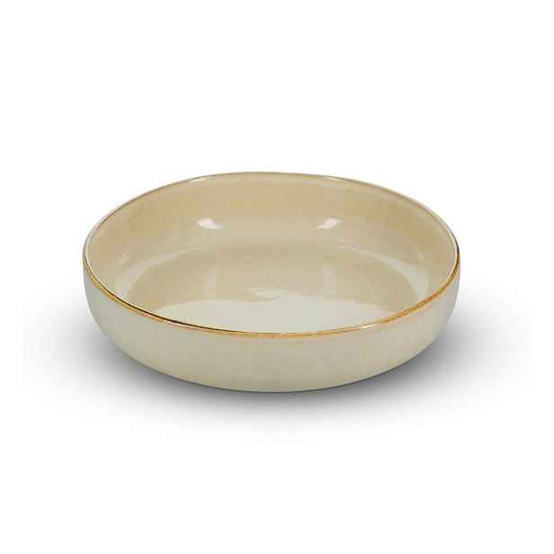 Béžový servírovací talíř z kameniny Meridian – Salt&Pepper