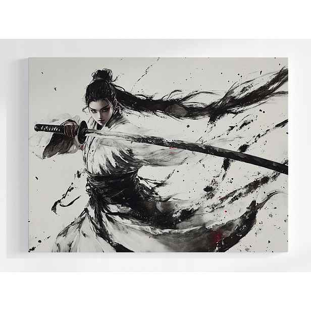 Obraz Na Plátně Canvas Japonsko Asie Žena Bojovnice Katana 80x60