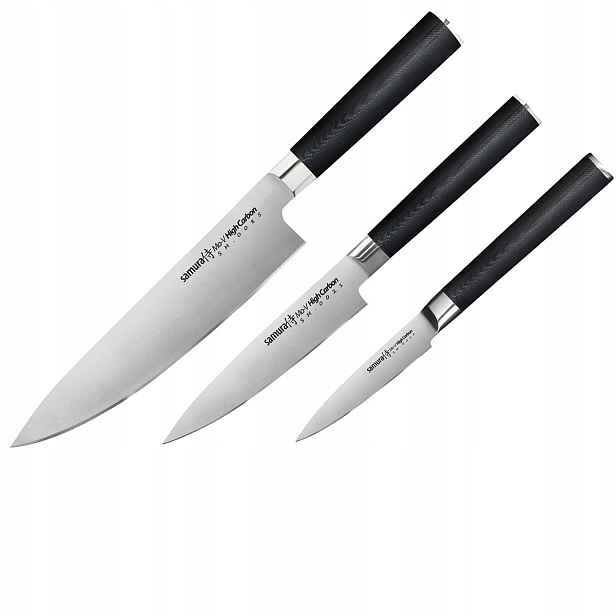 Sada 3 nožů Samura Mo-V Chef, Paring, Utility
