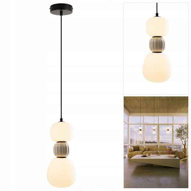 Závěsná lampa Modern bílá teplá bílá, světlo nad jídelní stůl MaxLight