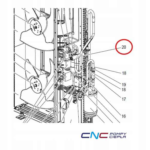 226828 S70E05403 4 Way Valve Čtyřcestný ventil pro tepelná čerpadla