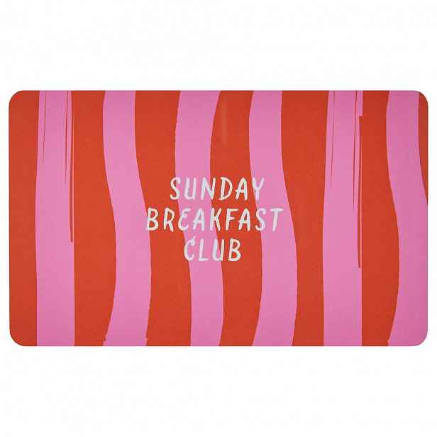 Butlers BREAD N' BUTTER Snídaňové prkénko "Sunday Breakfast Club" - růžová/červená