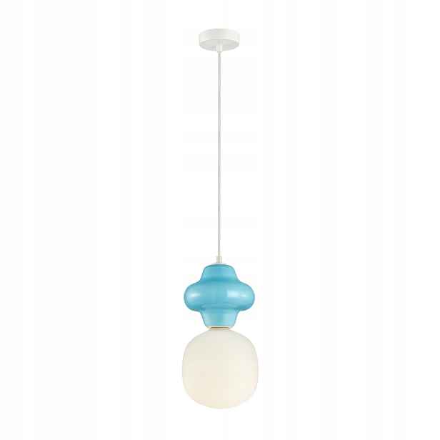 Italux Latera Závěsná lampa Art Deco Modrá 18 cm Ø 1xE14 40W