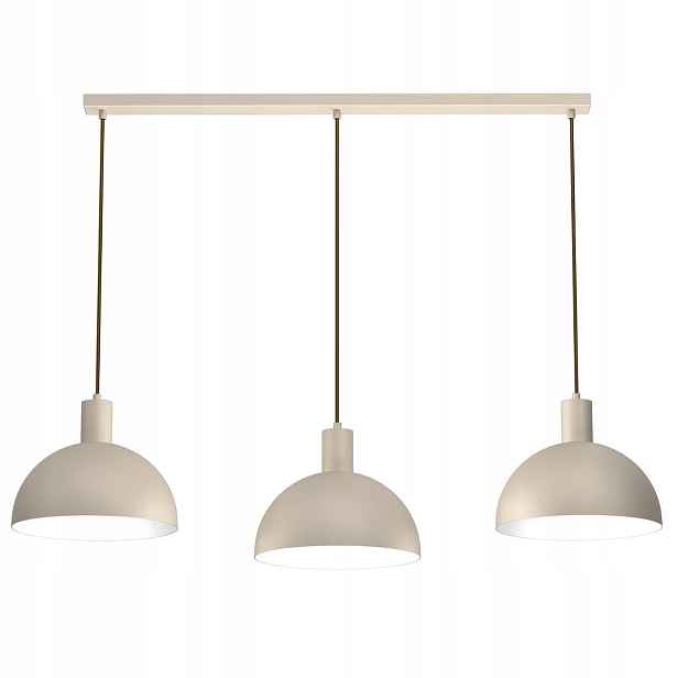 Závěsná lampa minimalistická, trojitá, krémová lišta 114 nad stůl Luminex