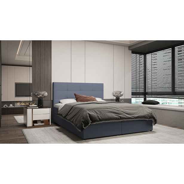 Designová postel MALIKA - 200x200, šedá