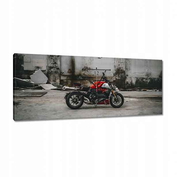 Hodiny 100x40 Červené Ducati Motocykl