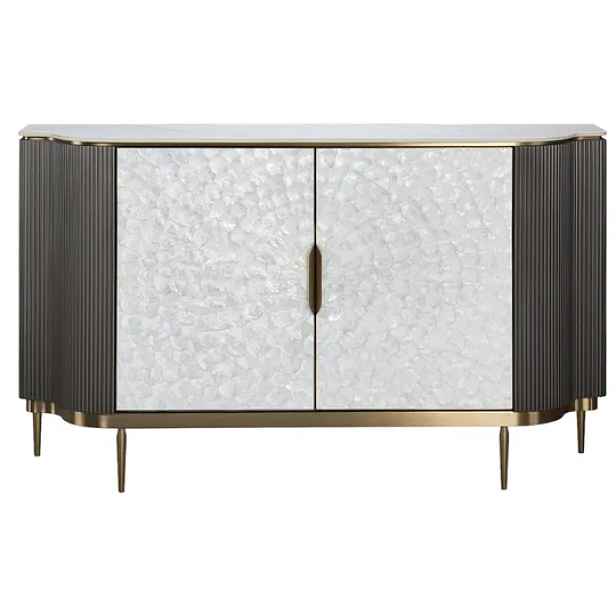 LivinHill Komoda Stilig ST906 150 cm grafit/krémová/zlatá