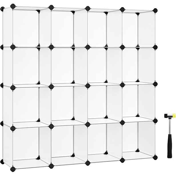 Modulární panelový zásuvný regál na boty, oblečení, 16 kostek, prostorný, Diy
