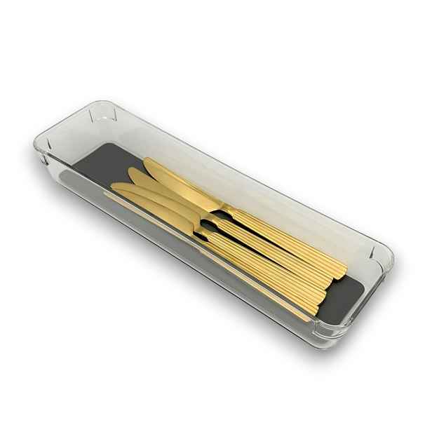 Orion Organizér do šuplíku kuchyně i koupelny, příborník GREY 33 x 9 x 5 cm